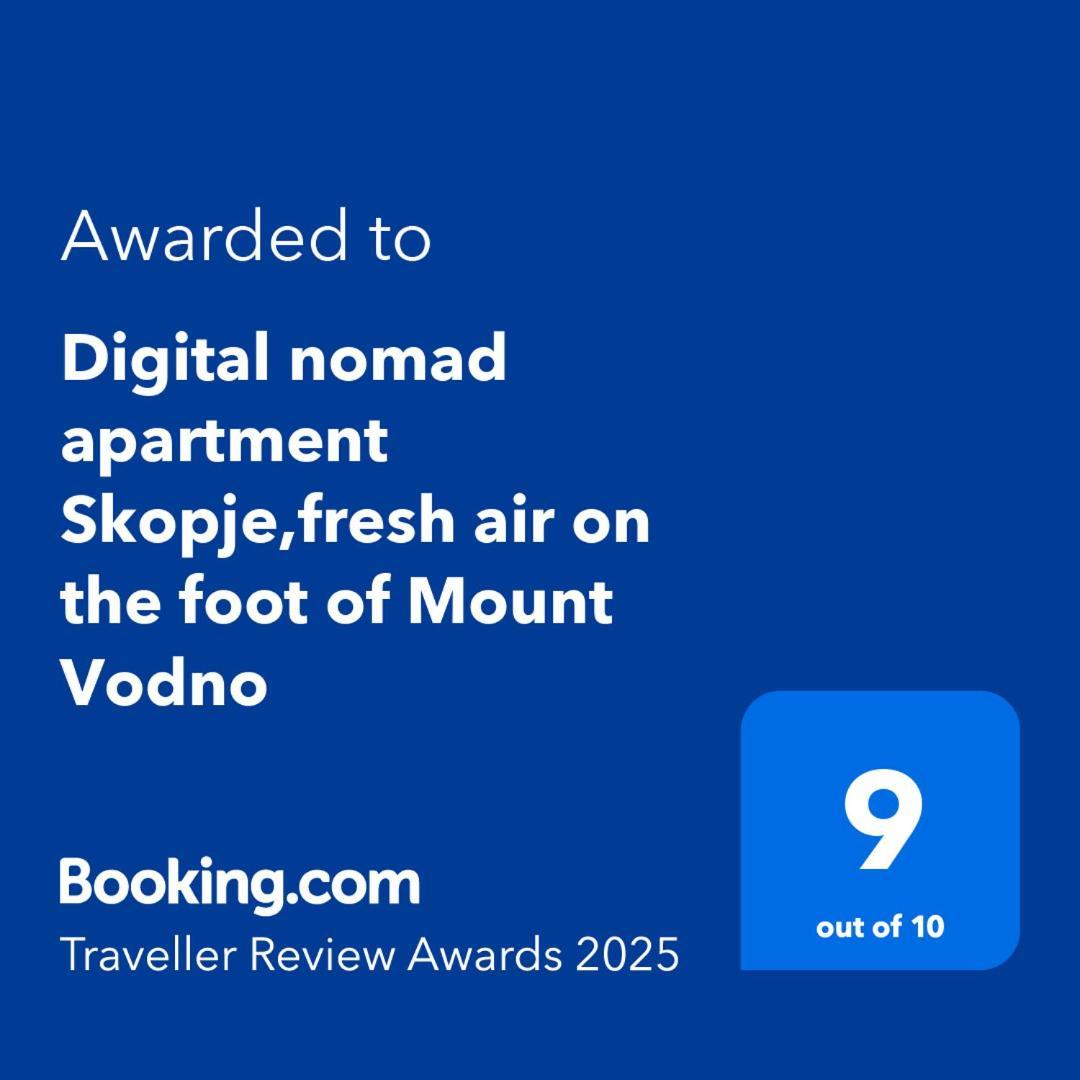 Digital Nomad Comfy Apartment,Foot Mountain Vodno And Millennium Cross,19 Min By Walk To Cener,Free Parking Skopje Esterno foto